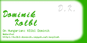 dominik kolbl business card