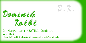 dominik kolbl business card